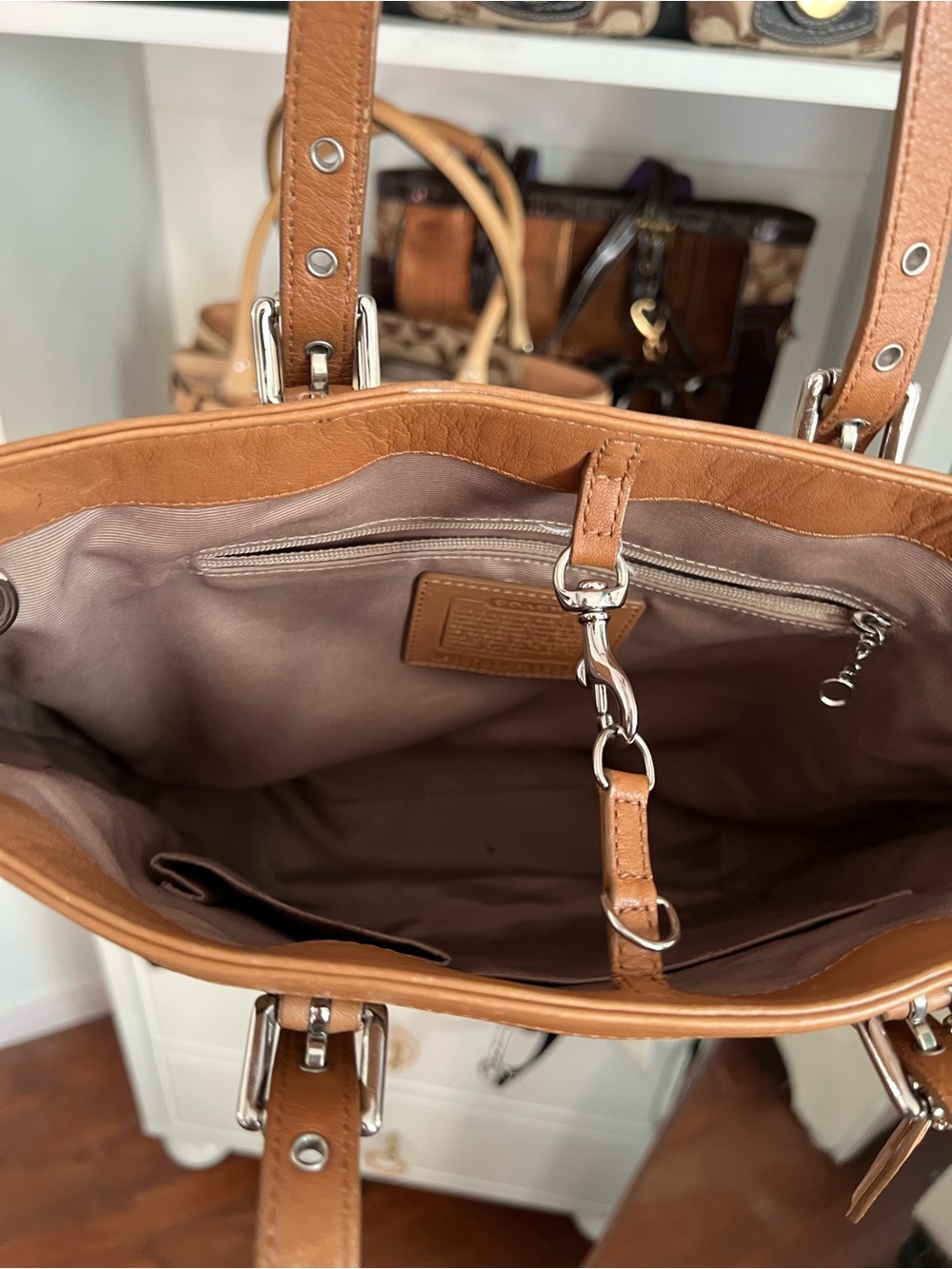 Y2K ICONIC Coach Signature Stripe Patchwork Tote - Picture 4 of 16